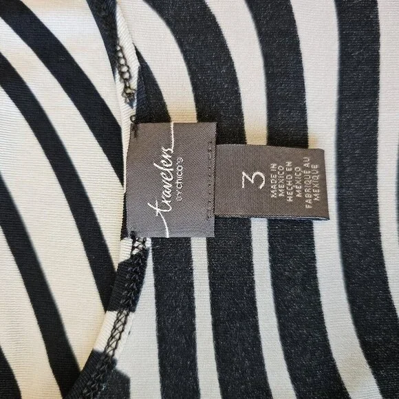 Travelers By Chico's Zebra Animal Print Scoop Neck Tank Top Blouse Stretchy 3/XL - Picture 8 of 12